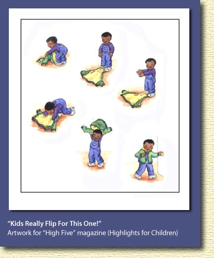Kid flipping coat over head